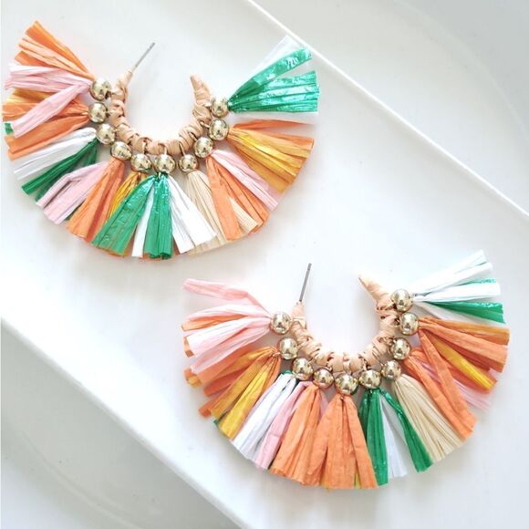 New! FP Emelie Raffia Earrings - Picture 11 of 13